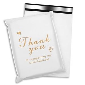 12 PCS - 19" x 14.5" Bright White Thank You Polymailers